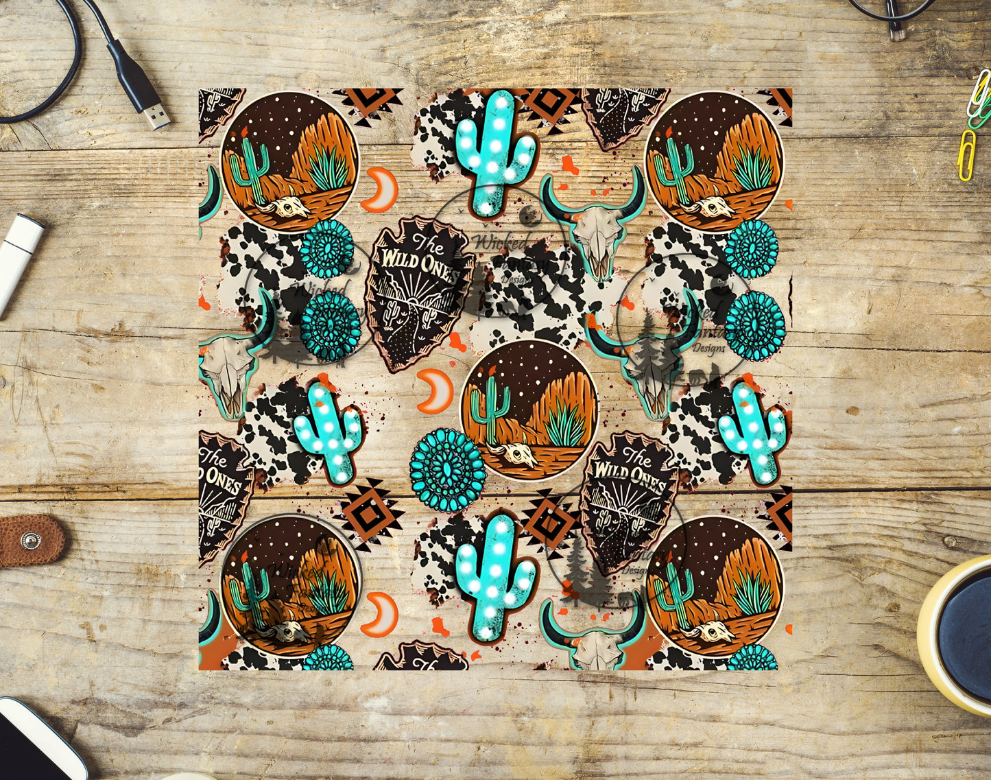 UVDTF The Wild Ones Western Signs Cactus 10"x10" Elements