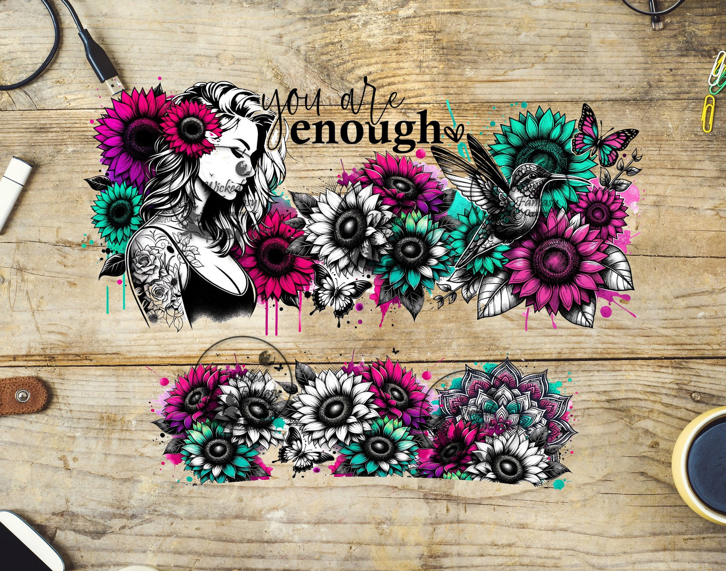 UVDTF You are Enough Element 40oz 16oz Multiple Sizes