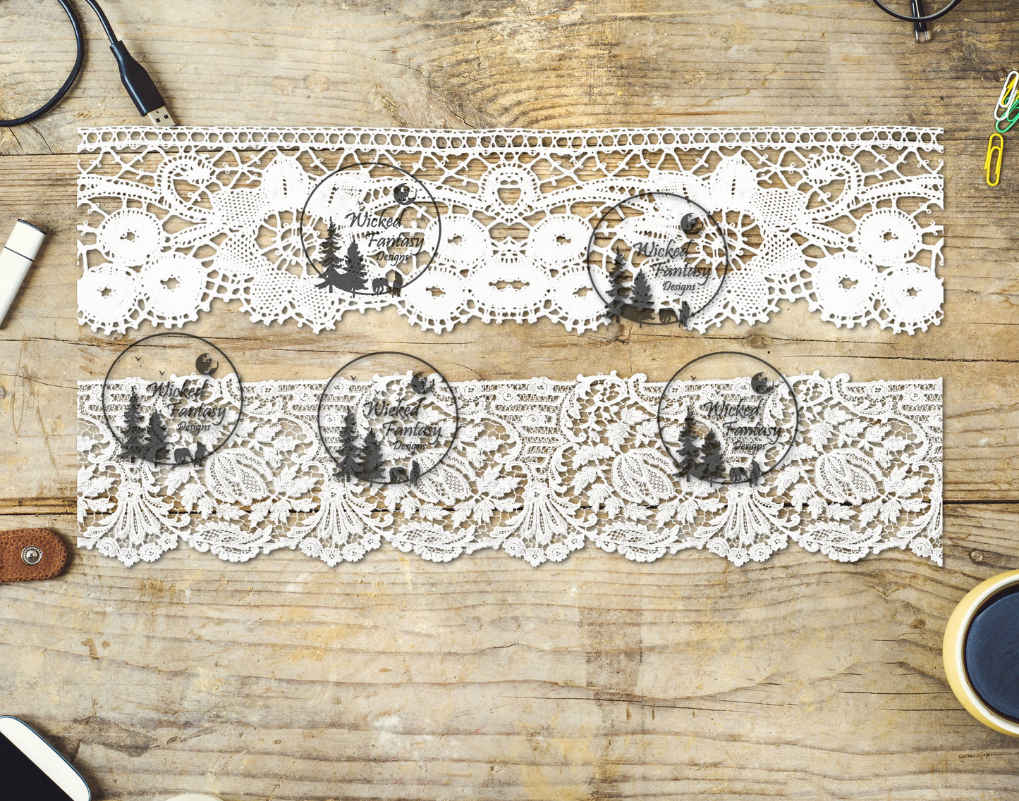 UVDTF Heirloom White Lace Element 12"