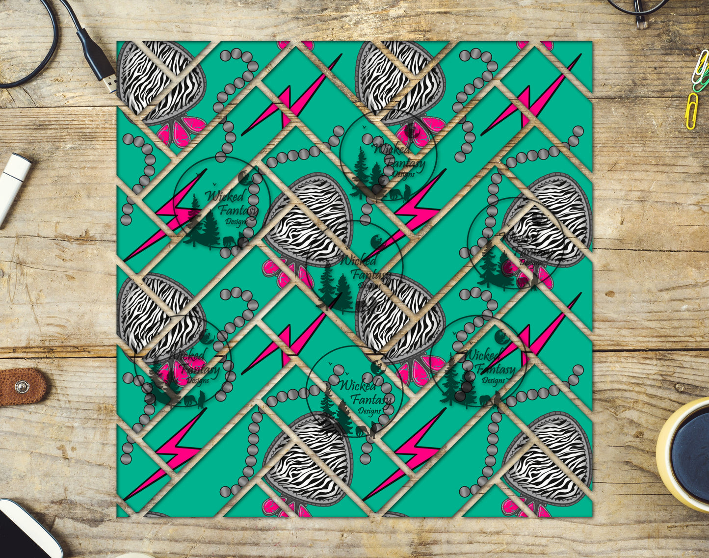 UVDTF Zebra Concho Herringbone 20oz 30oz 10"x10"