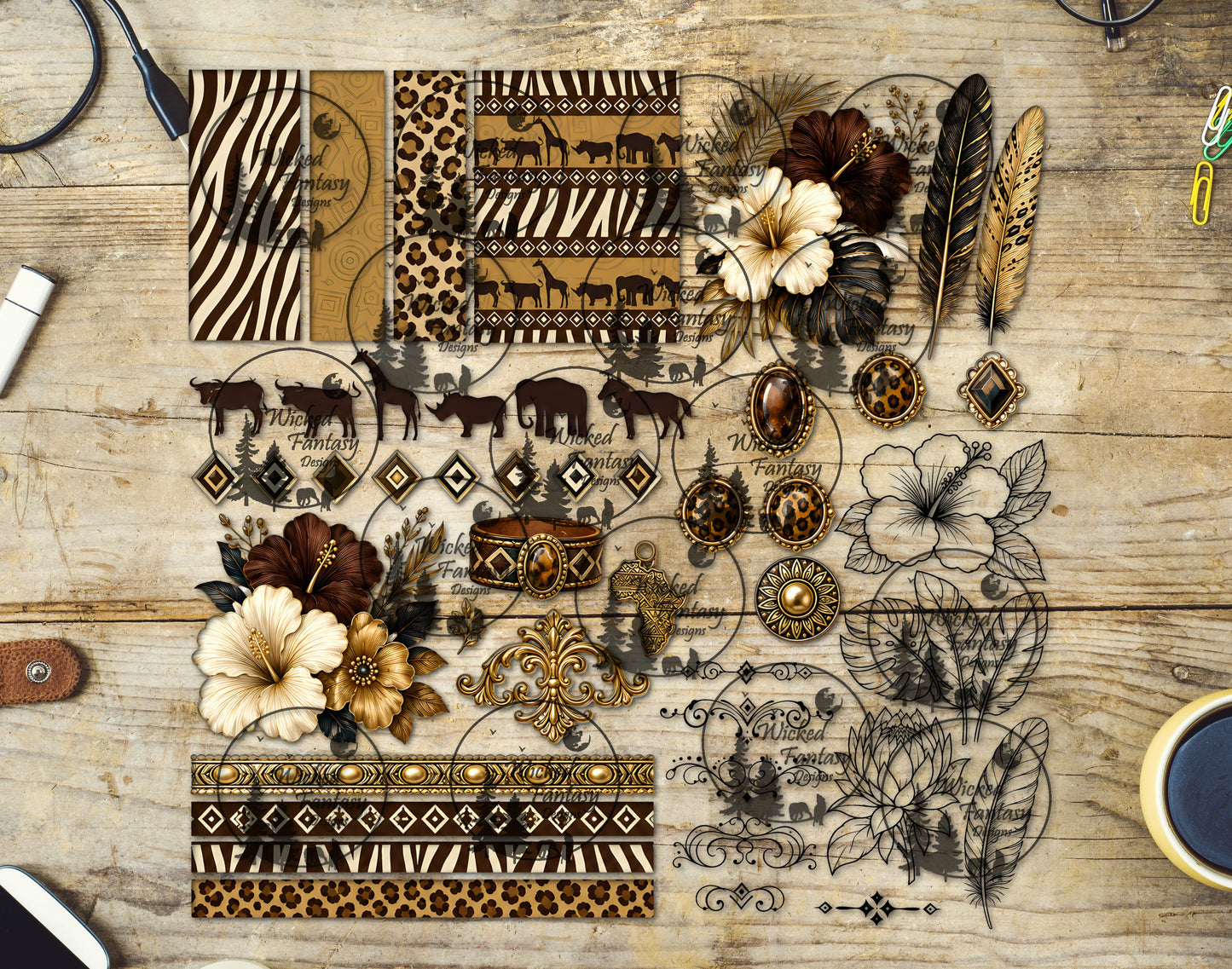 UVDTF Safari Luxe Multimedia Element Sheet