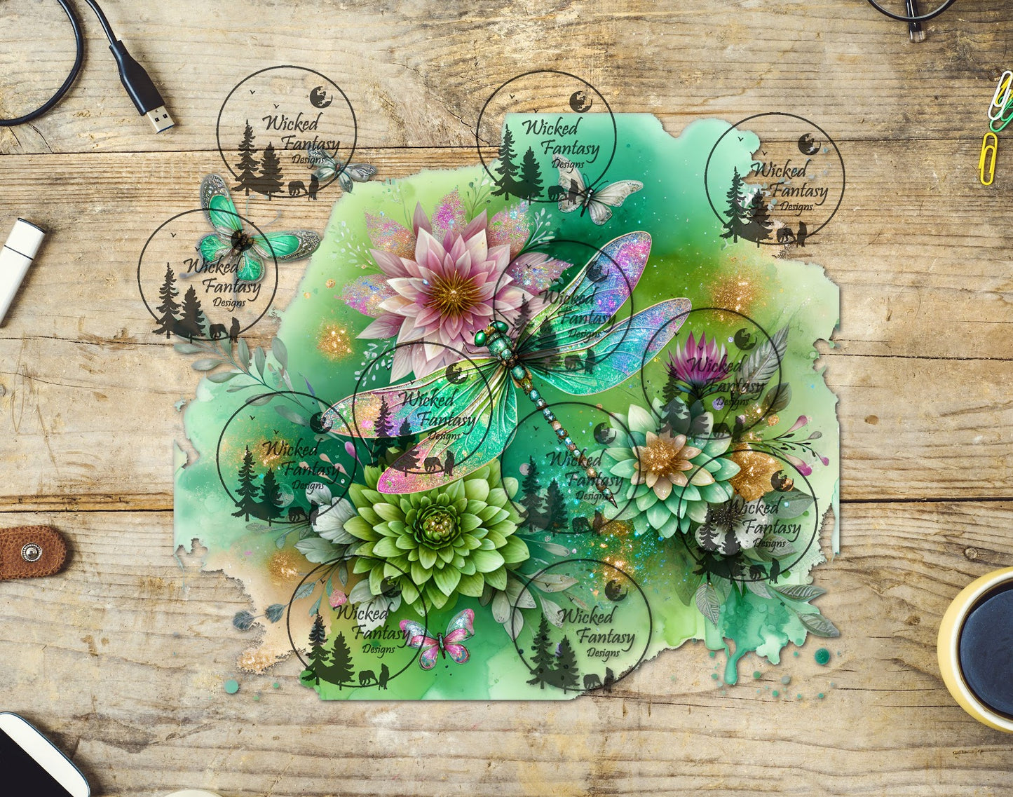 UVDTF Spring Green Dragonfly