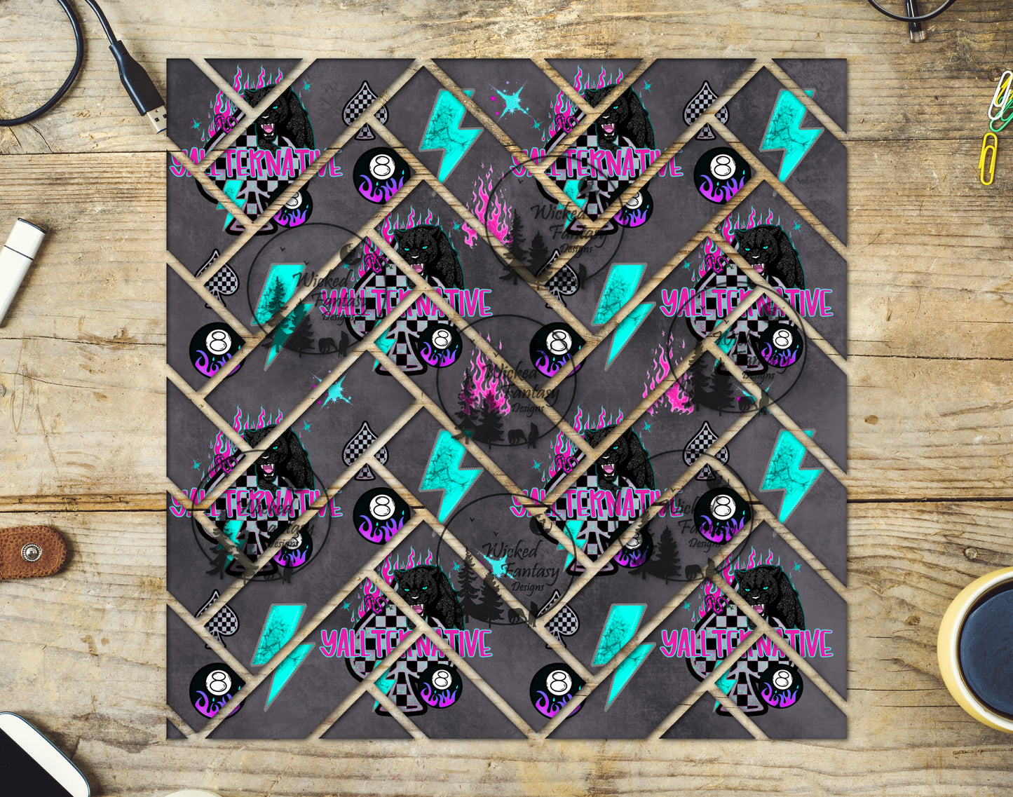 UVDTF Leopard Yalternative Herringbone 20oz 30oz 10"x10"