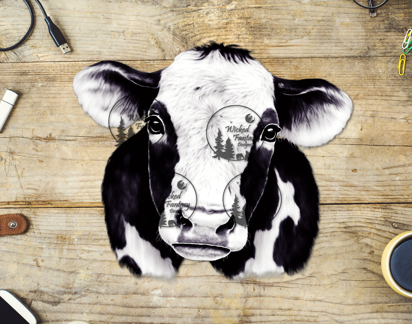 UVDTF Bald Face Black and White Calf