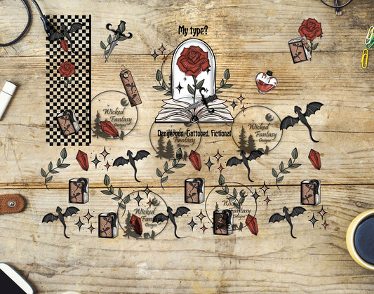 UVDTF My Type Dangerous Tattooed Fictional Bookish 20oz 30oz 10"x10" Element