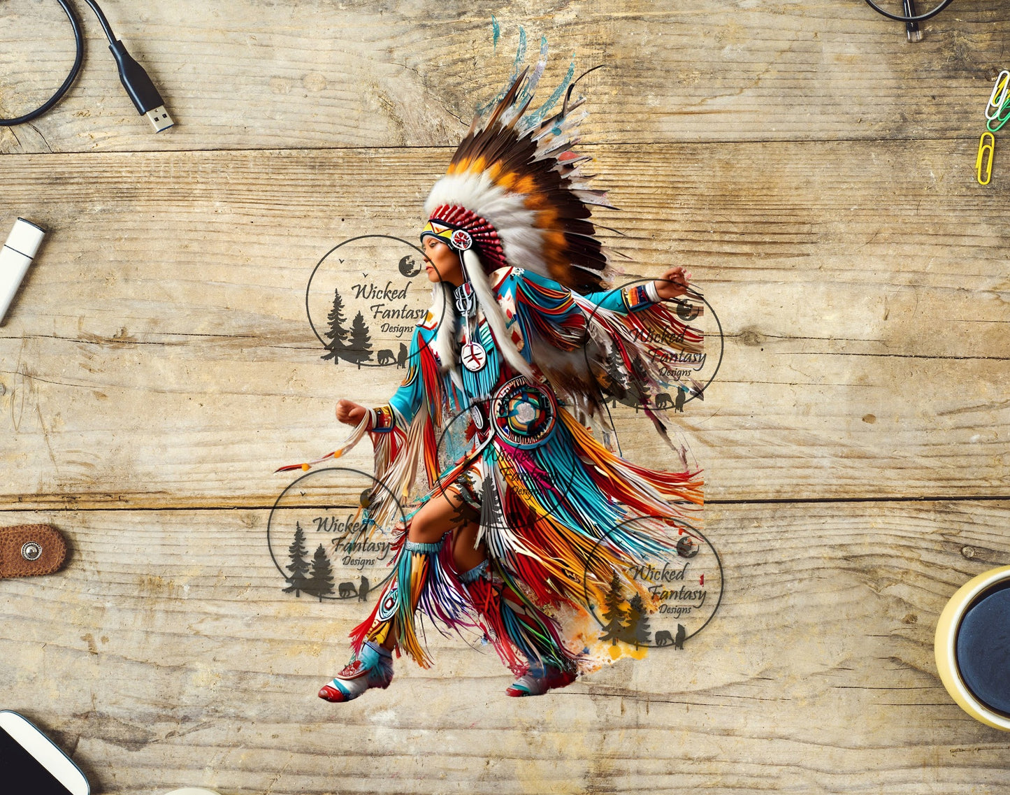 UVDTF Native American Woman Dancing