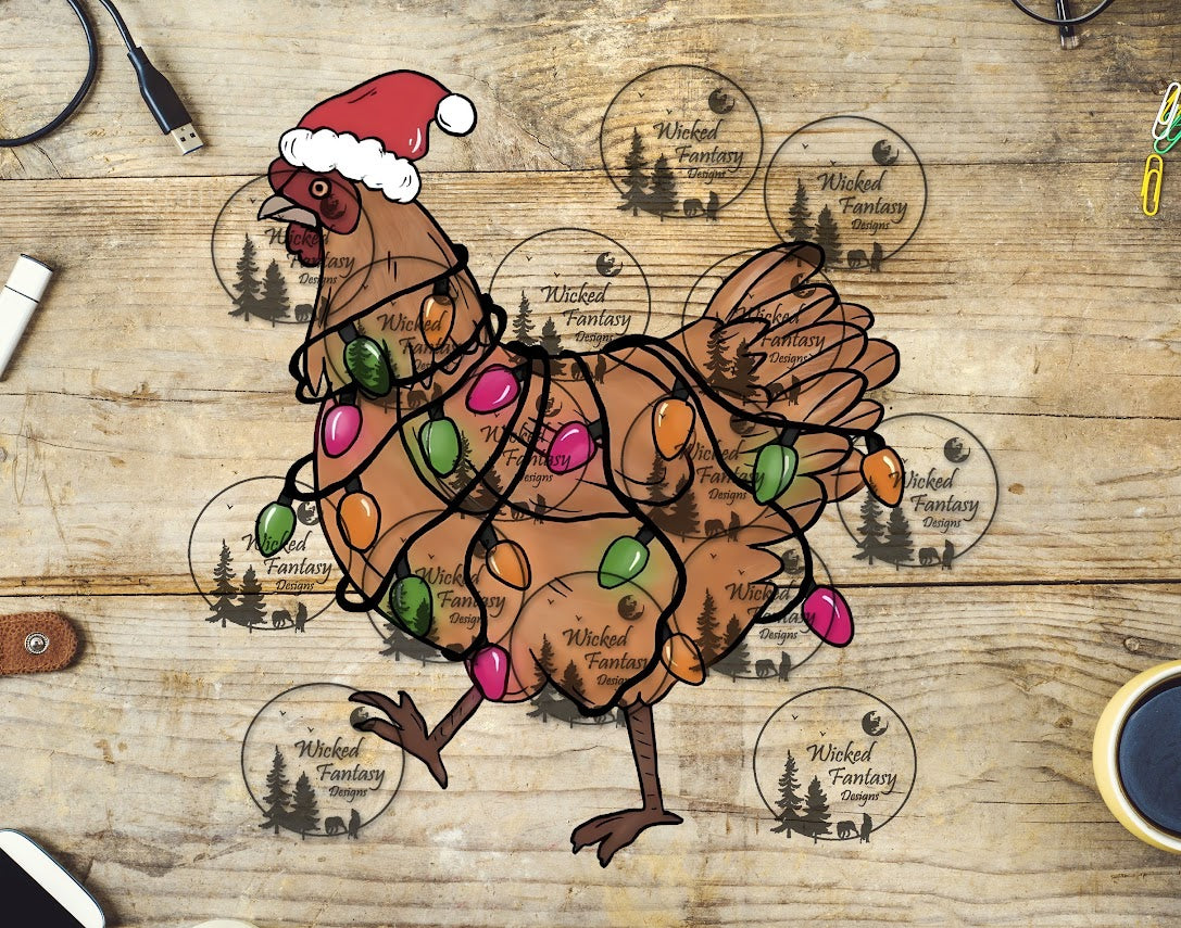 UVDTF Christmas Chicken Brown