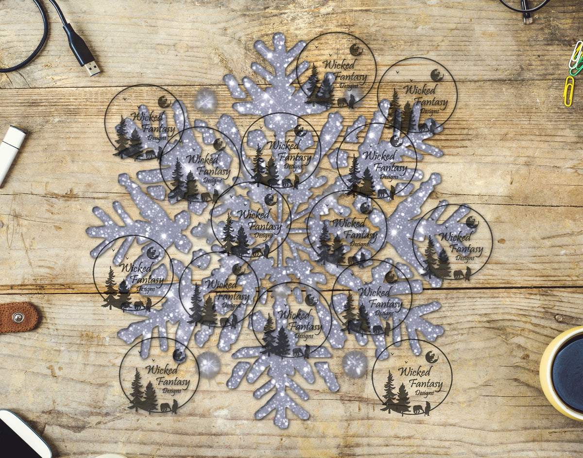 UVDTF Sparkling White Snowflake