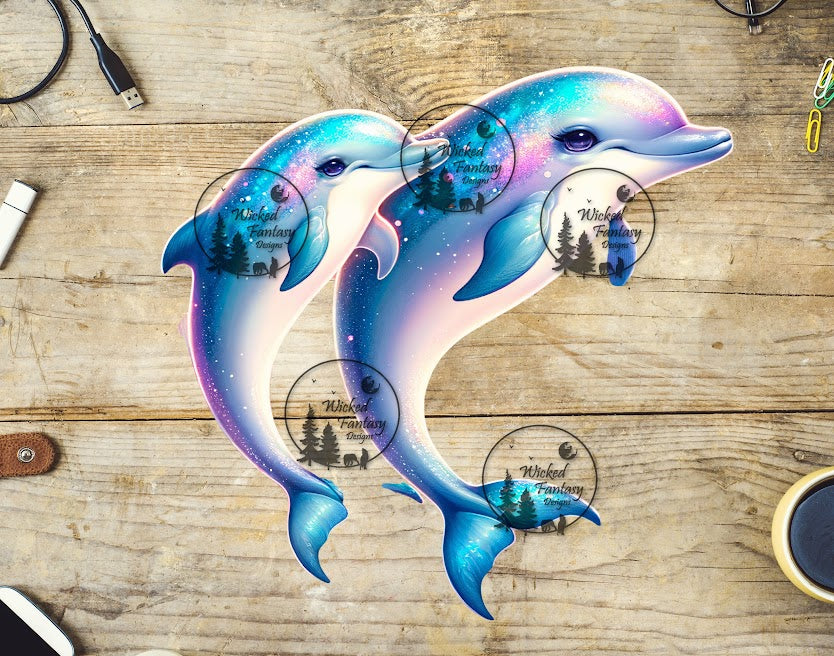 UVDTF Sparkling Dolphin Pair