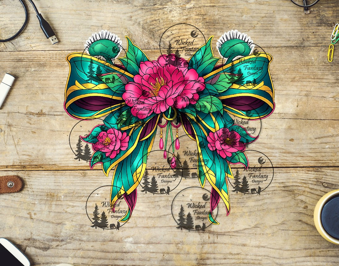 UVDTF Peony and Venus Fly Trap Bow