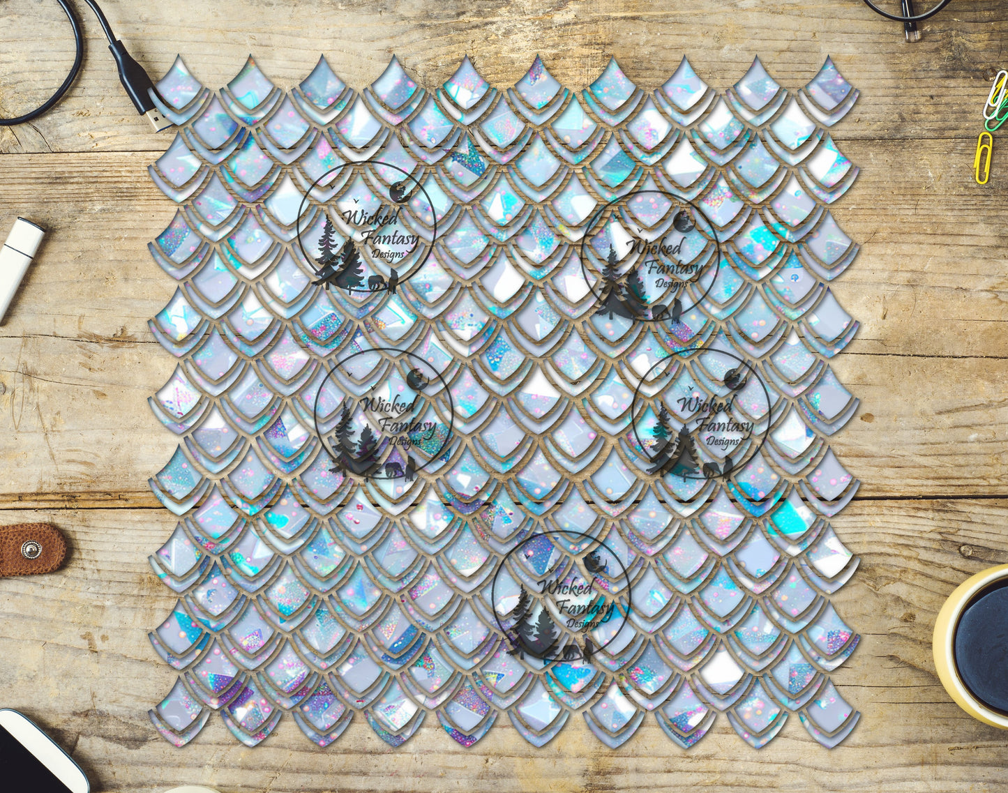 UVDTF Opal Shards Dragon Scales 10"x10" Element
