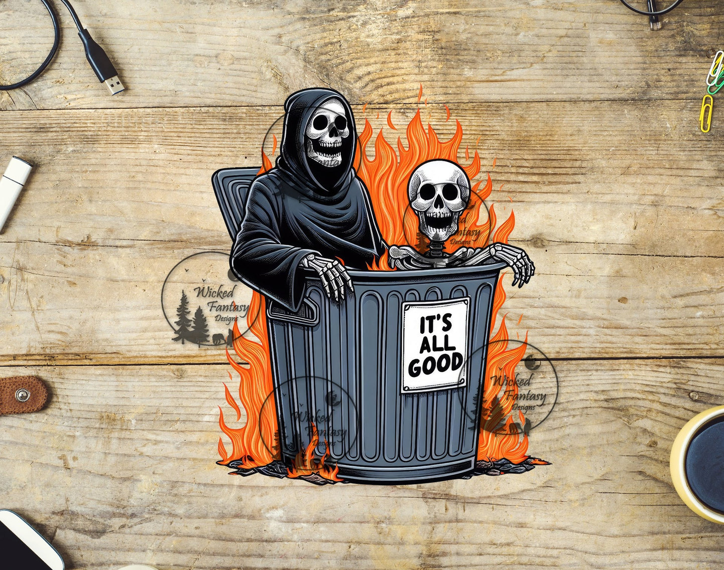 UVDTF It's All Good Sarcastic Skeleton