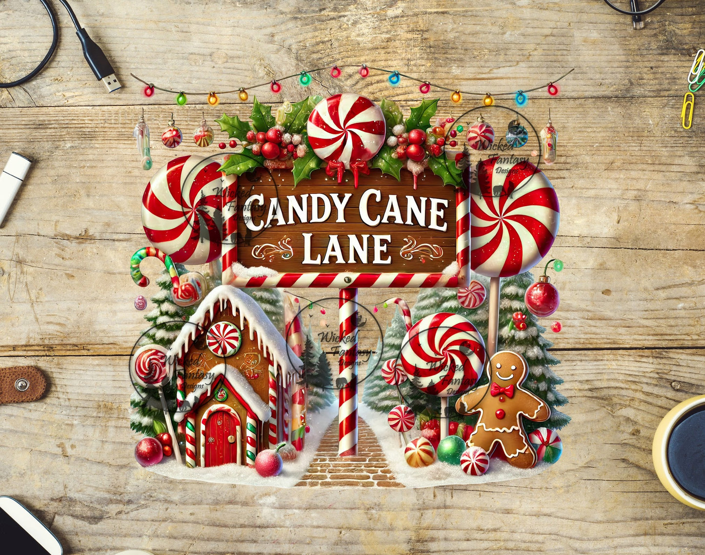 UVDTF Candy Cane Lane