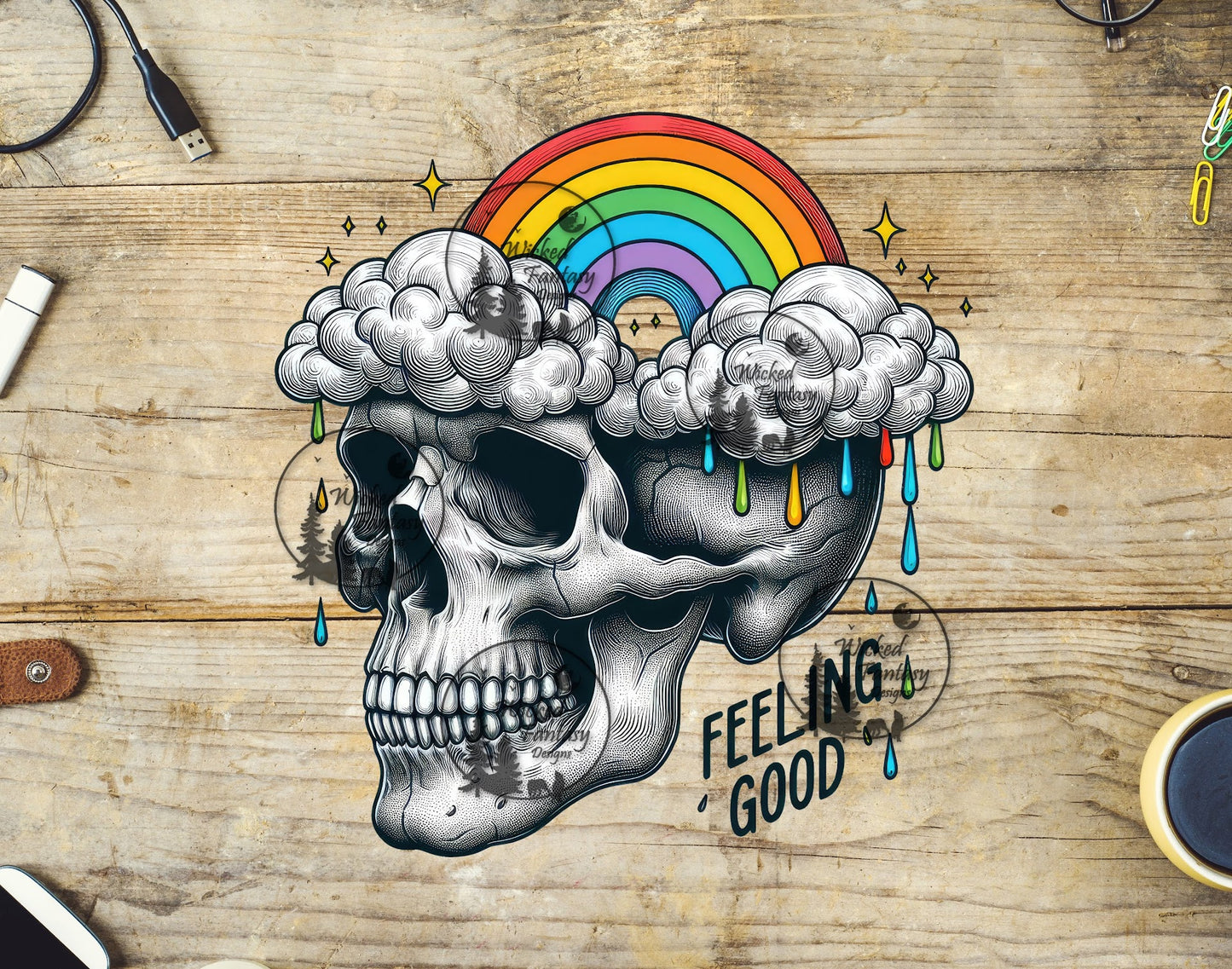 UVDTF Feeling Good Sarcastic Skeleton