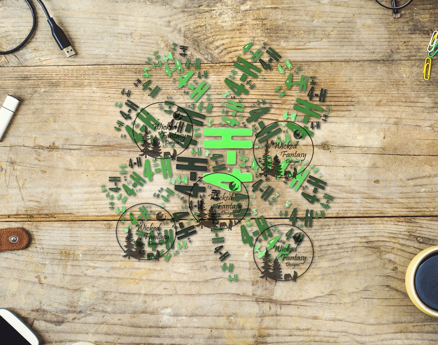 UVDTF 4-H Shamrock Collage