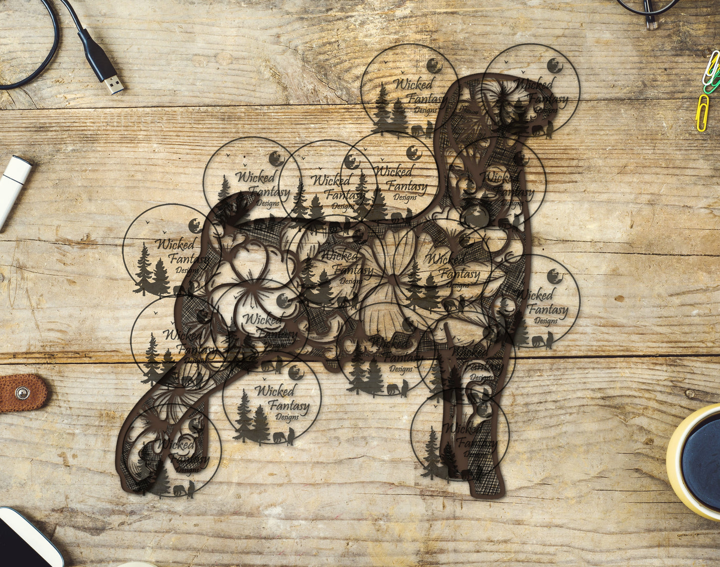 UVDTF Tooled Leather Sheep