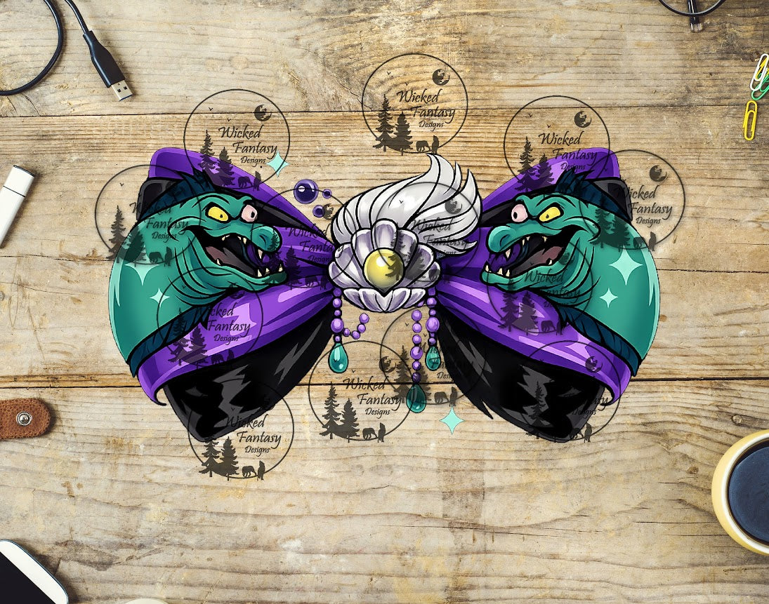 UVDTF Purple Eel Mermaid Bow