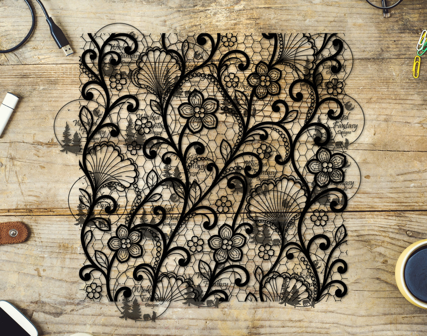 UVDTF Arabesque Garden Lace 20oz 30oz 10"x10"