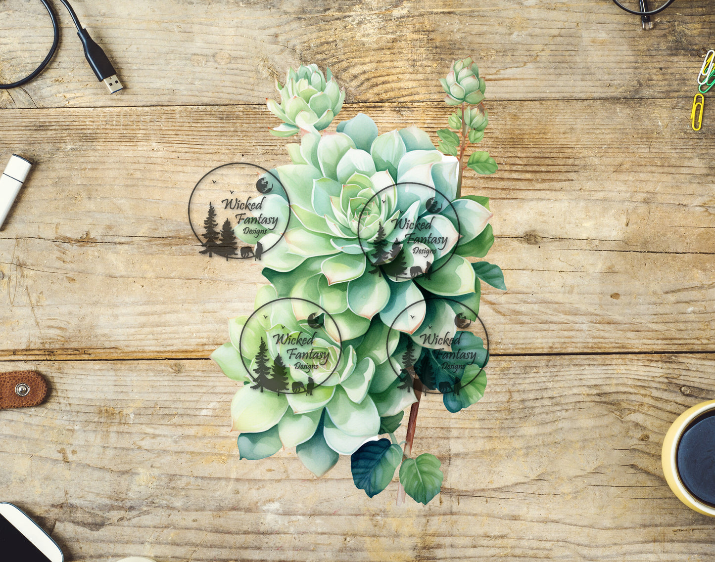 UVDTF Succulent
