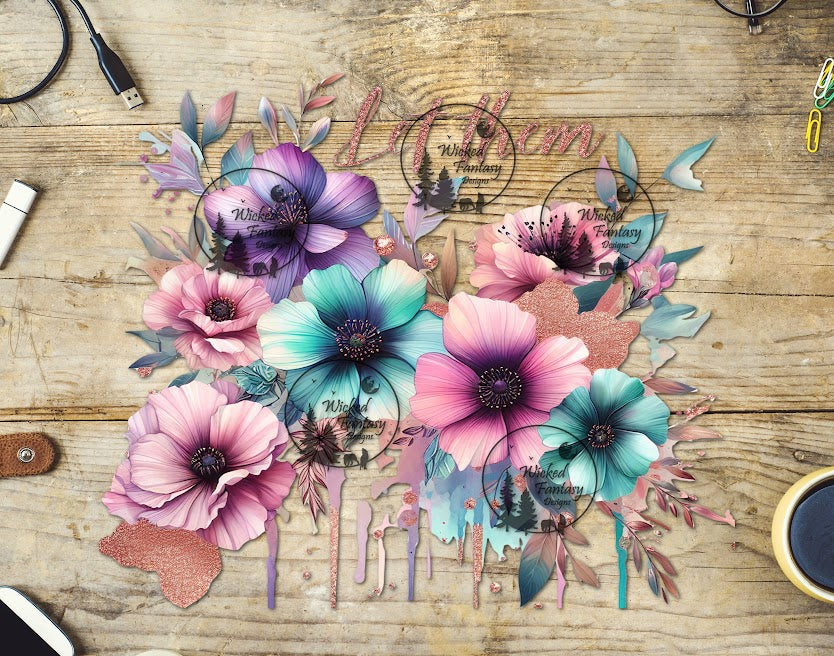 UVDTF Let Them Pastel Flowers