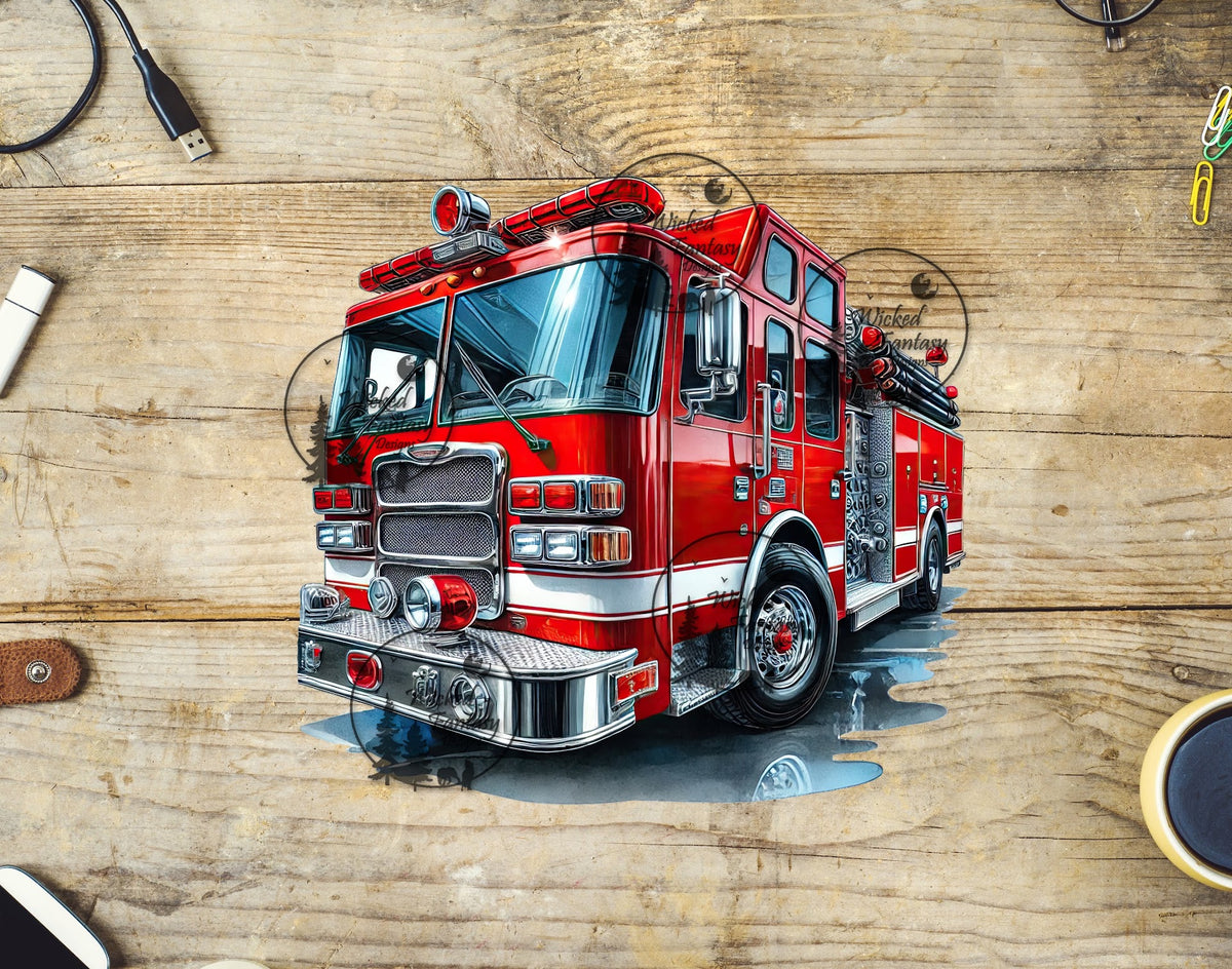 UVDTF Fire Truck