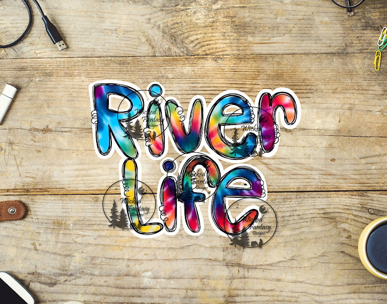 UVDTF River Life Tie Dye