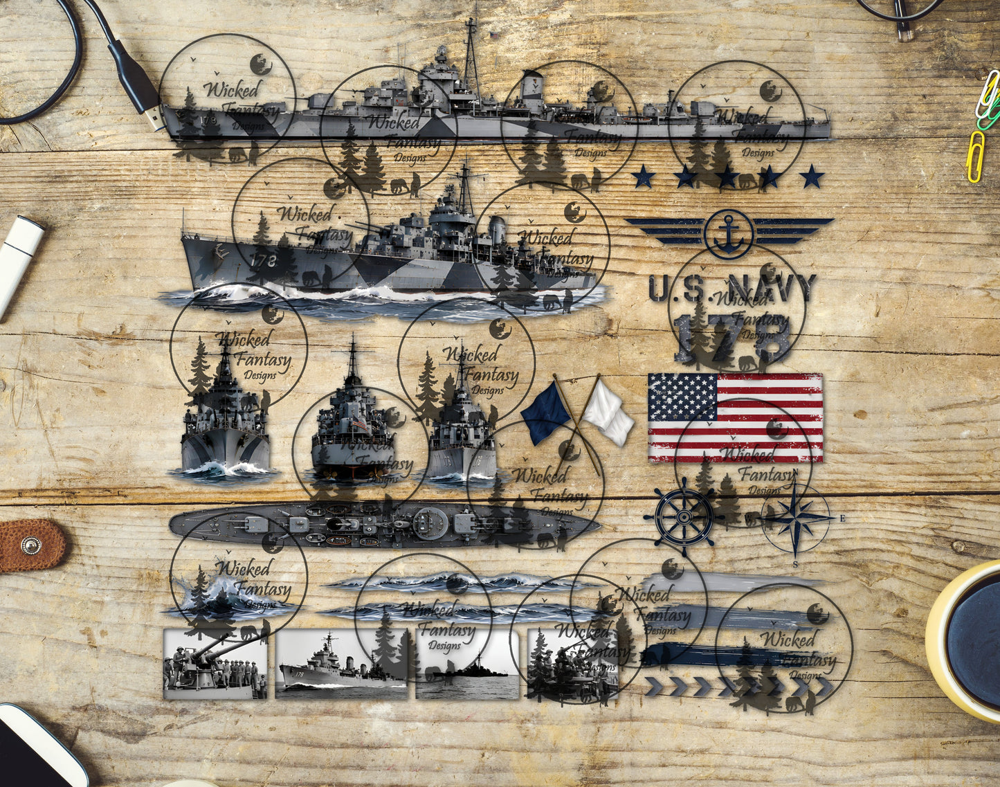 UVDTF Warships Element Sheet