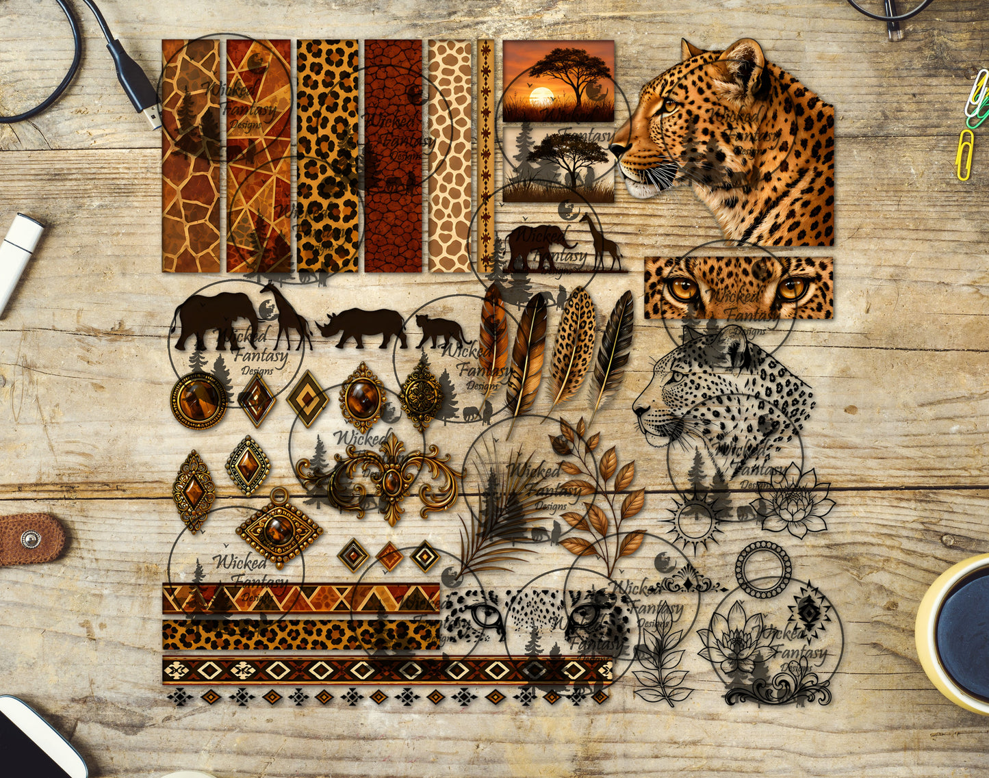 UVDTF Safari Glow Multimedia Element Sheet