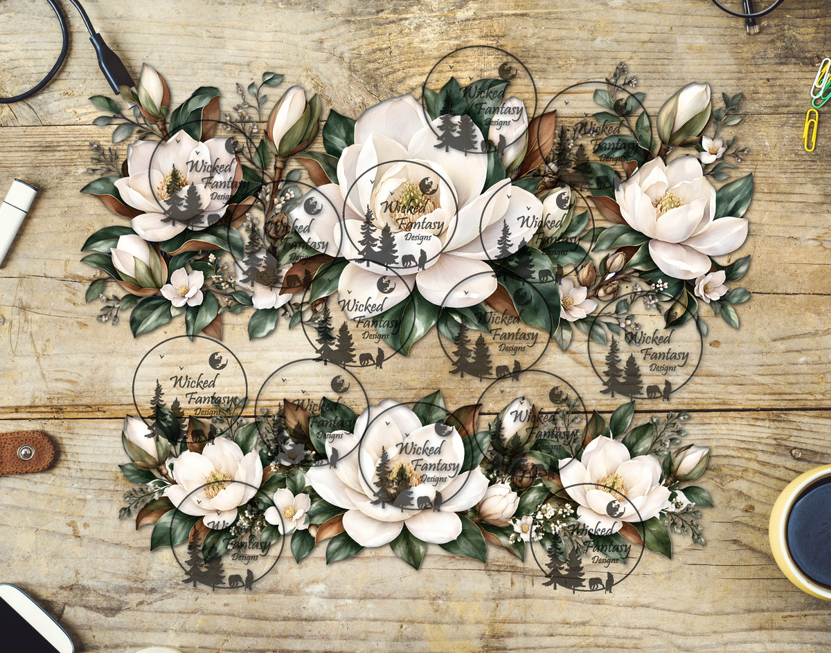 UVDTF Magnolias 40oz 16oz