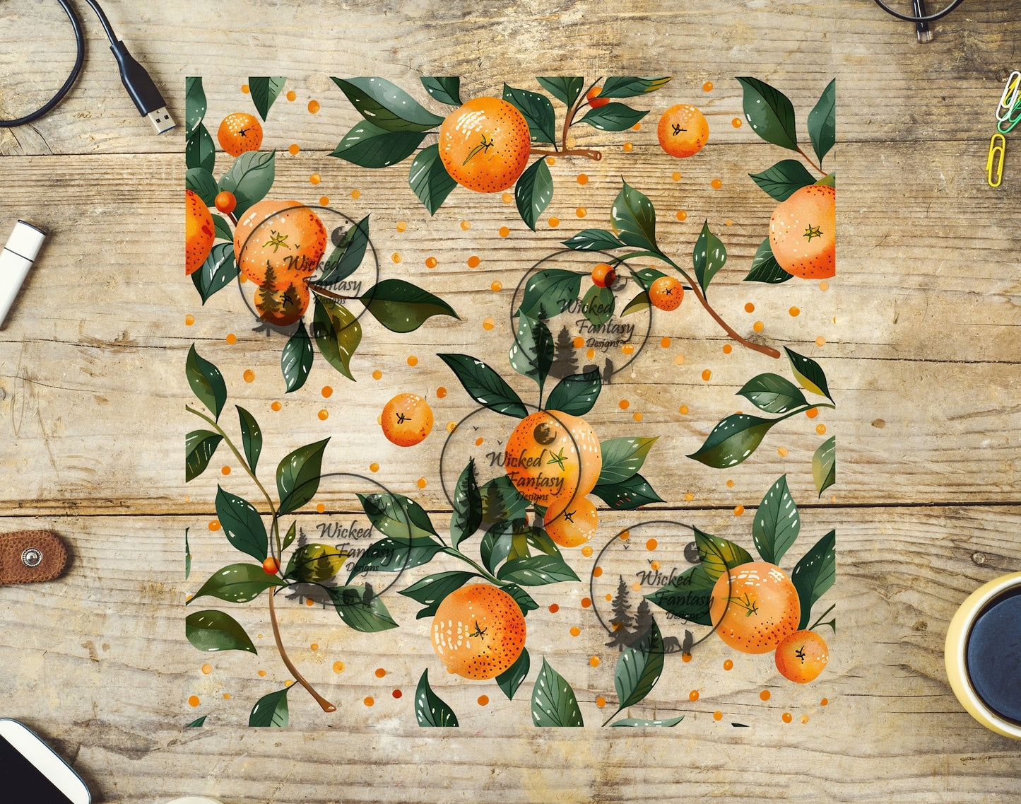 UVDTF Oranges 20oz 30oz 10"x10" Element