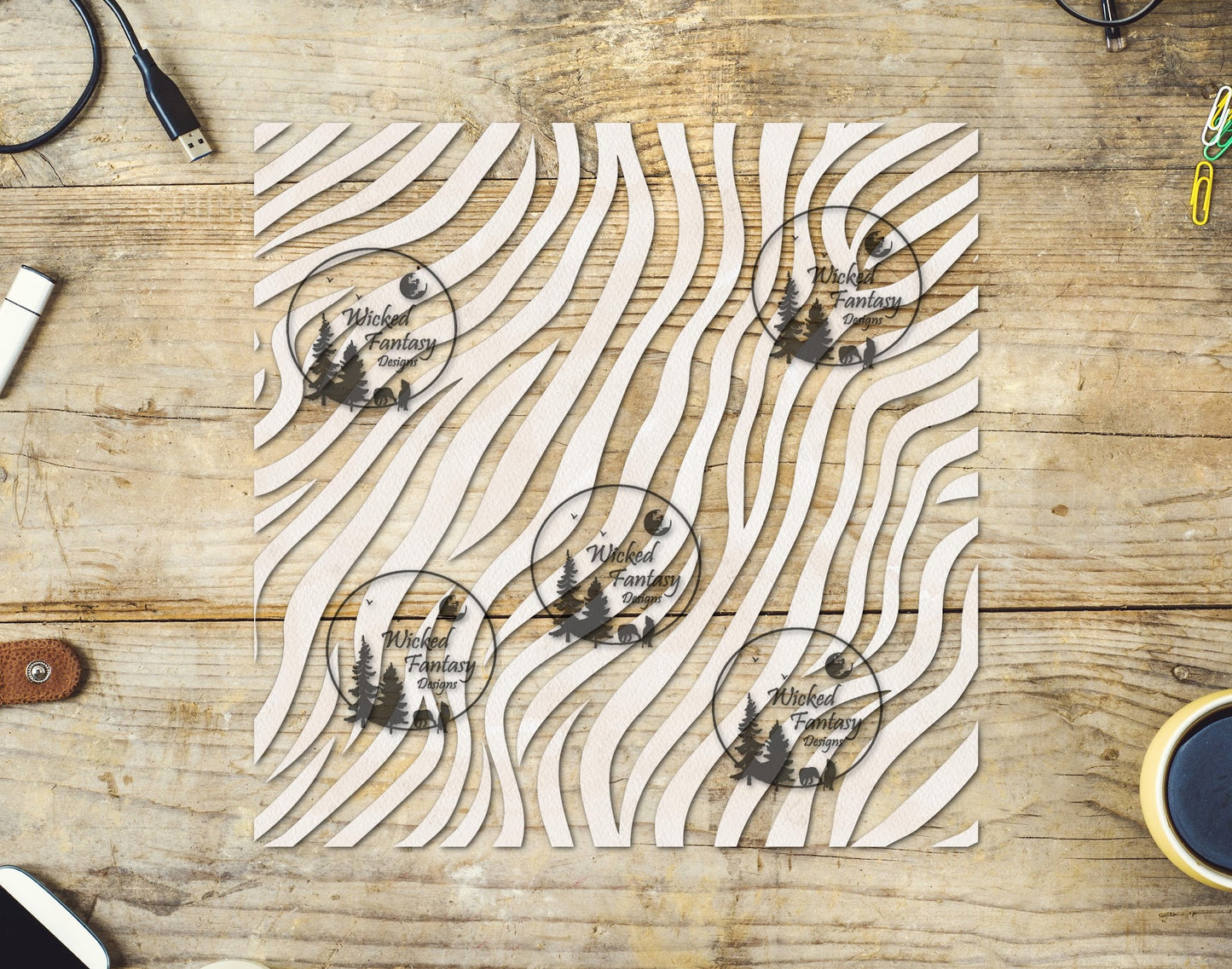 UVDTF Zebra Stripes 20oz 30oz 10"x10" Element