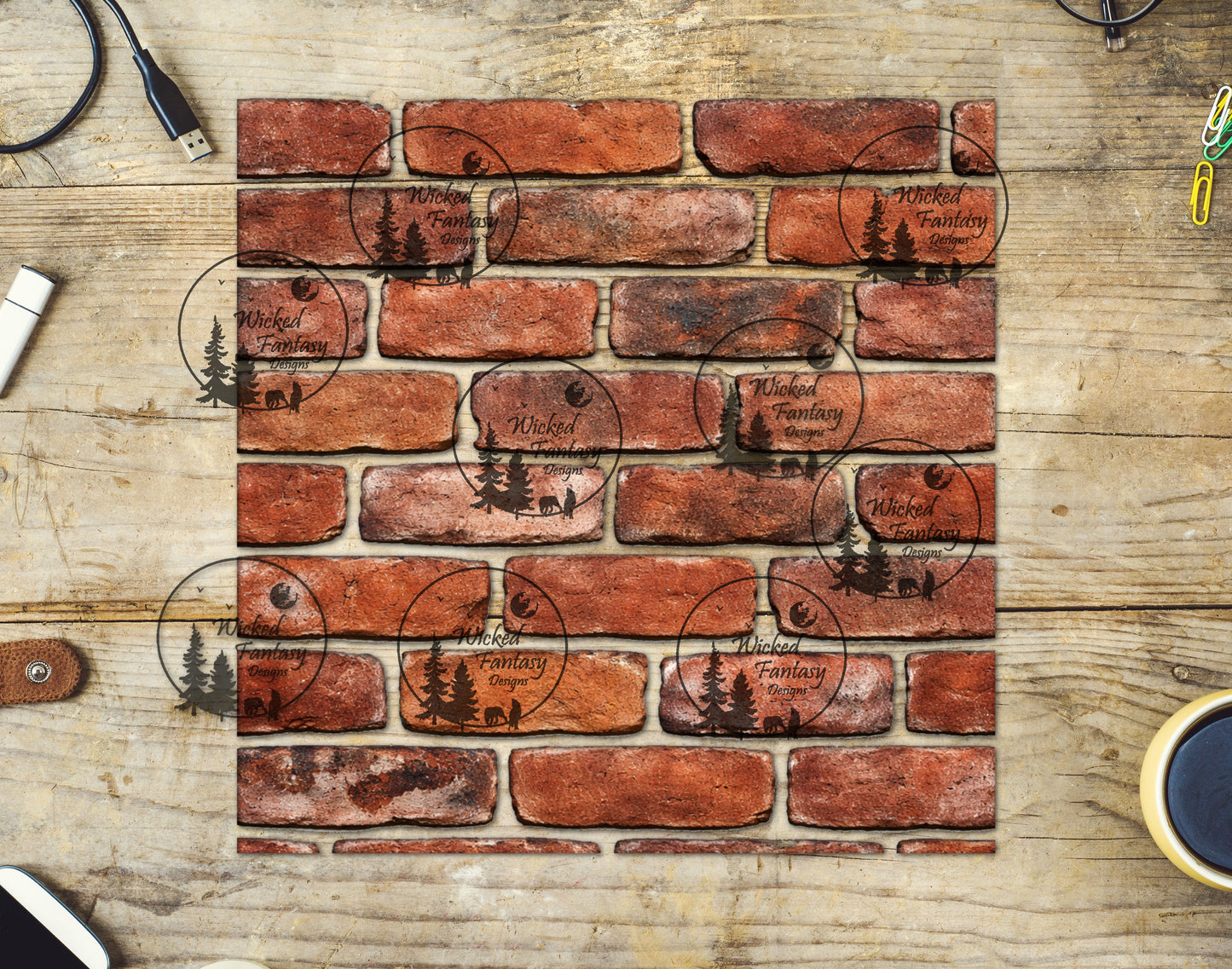 UVDTF Red Brick Wall 20oz 30oz 10"x10" Element