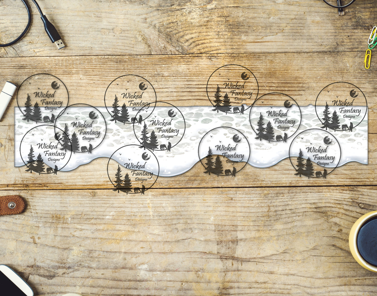 UVDTF Sea Foam Border Element 11"