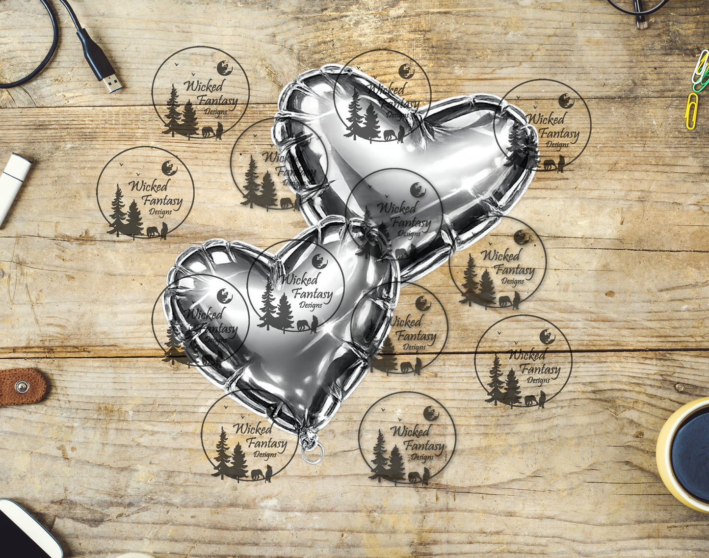 UVDTF Silver Hearts