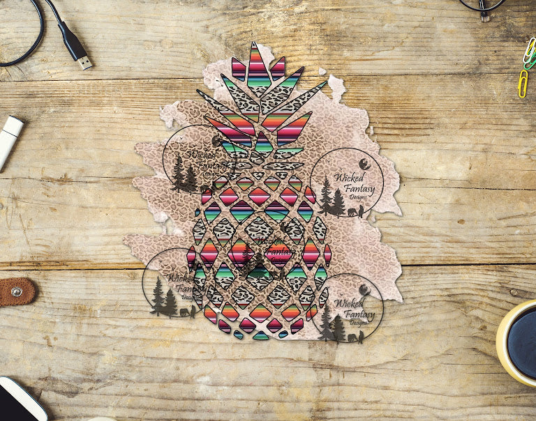 UVDTF Leopard and Serape Pineapple