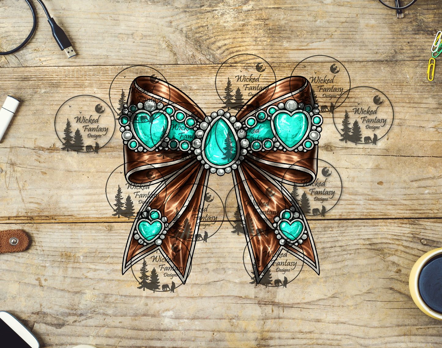 UVDTF Chocolate Concho Bow