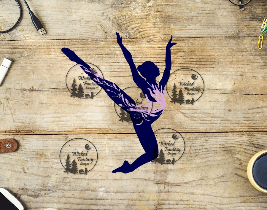 UVDTF Blue Abstract Dancer