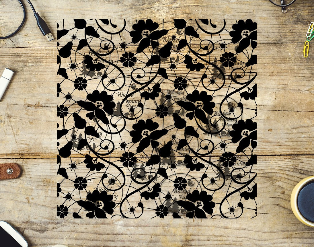 UVDTF Midnight Fantasy Lace 20oz 30oz 10"x10" Element – Wicked Fantasy ...