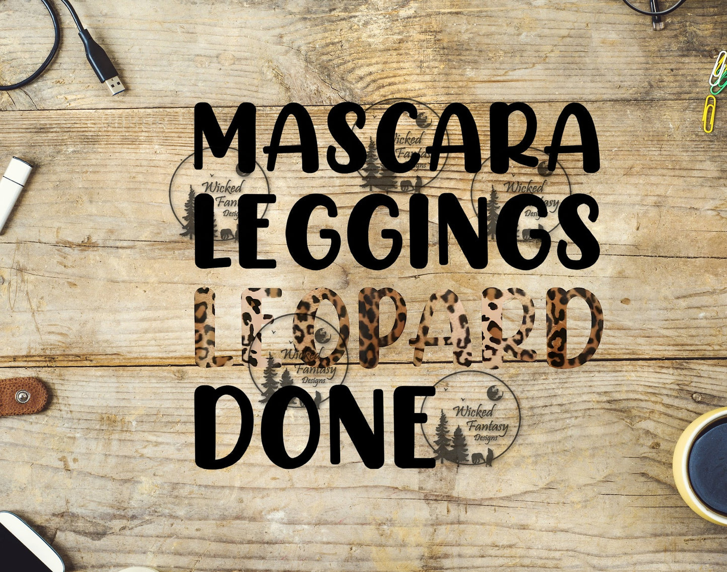 UVDTF Mascara Leggings Leopard Done