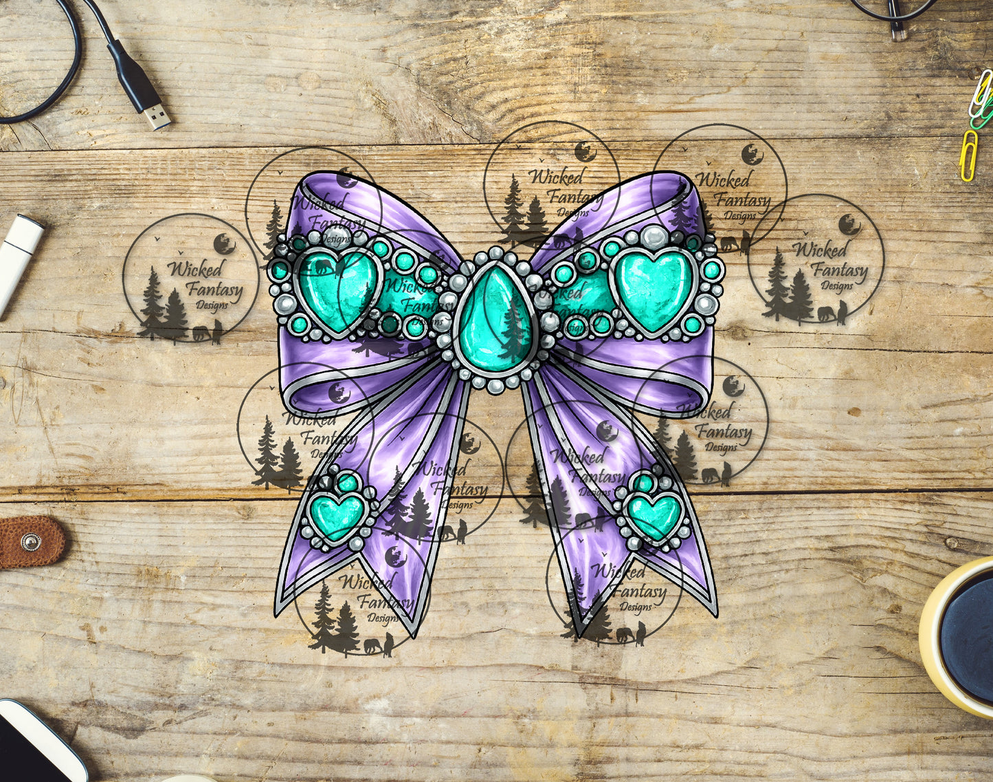 UVDTF Lavender Concho Bow