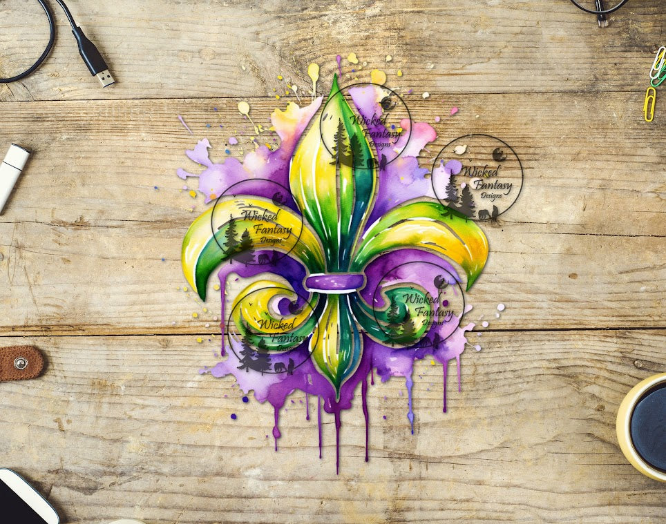 UVDTF Mardi Gras Fleur de Lis