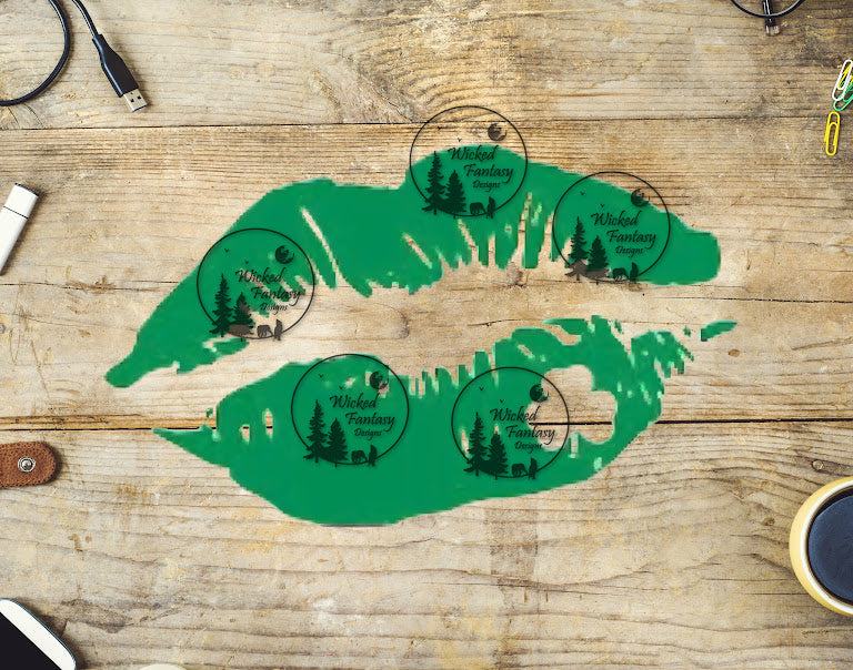 UVDTF Green Lips St Patrick's Day