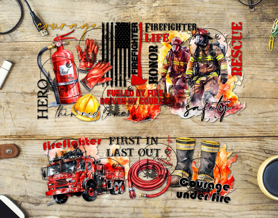 UVDTF Firefighter 16oz 40oz Tumbler Wrap