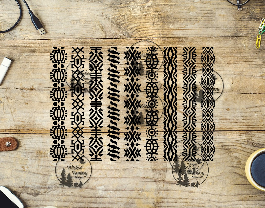UVDTF Tribal Stripes 10x10"