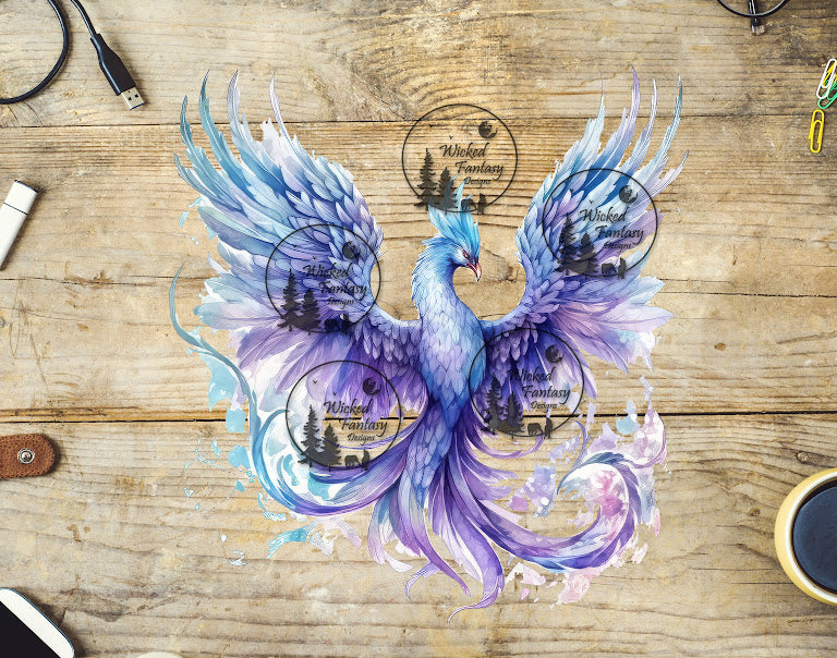 UVDTF Blue and Lavender Phoenix