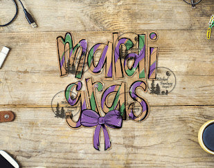 UVDTF Mardi Gras (Multi- color with bow)
