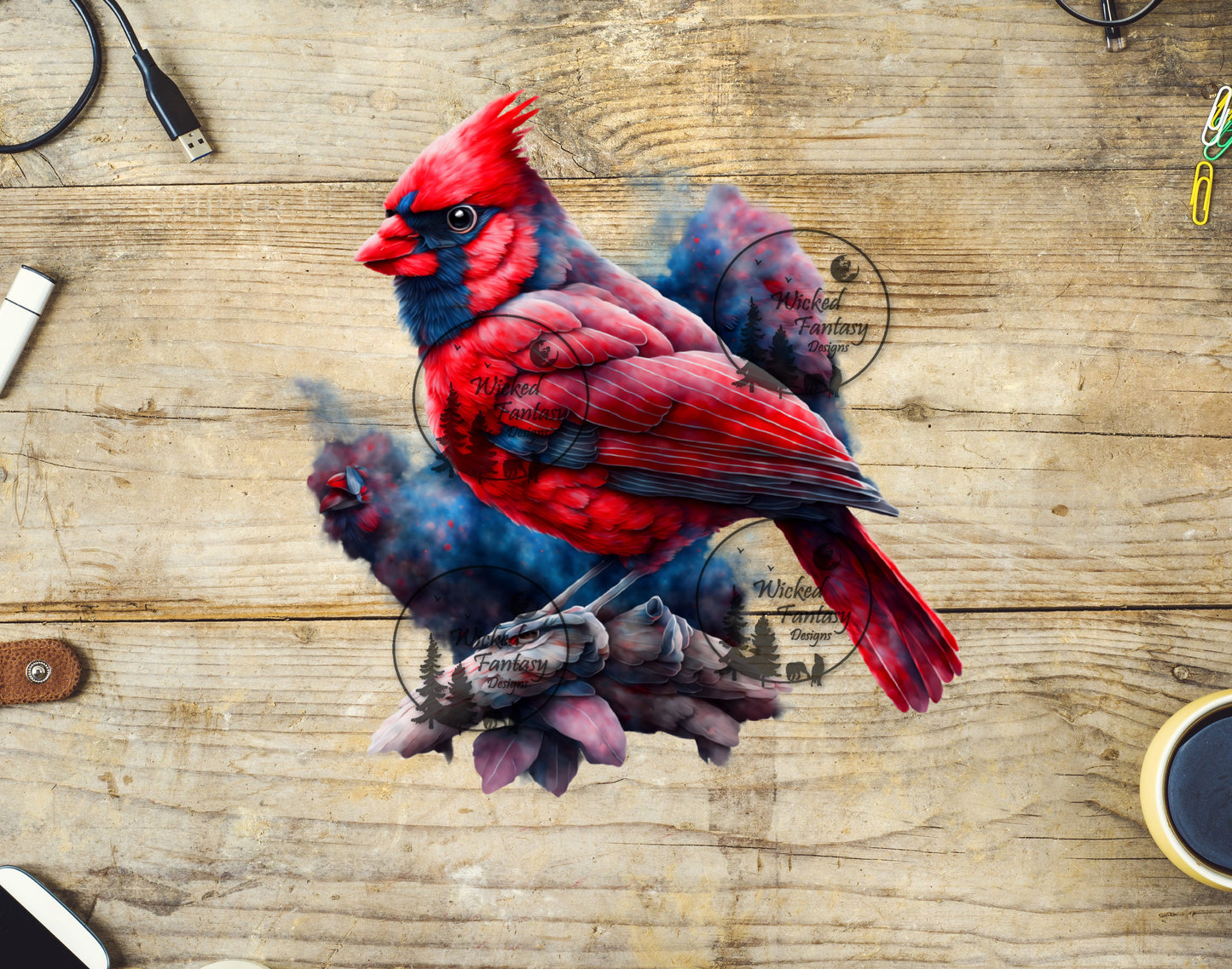 UVDTF Cardinal in a Tree