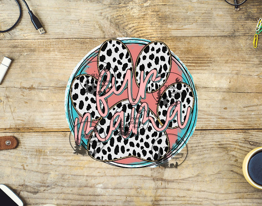 UVDTF Fur Mama Coral and Teal
