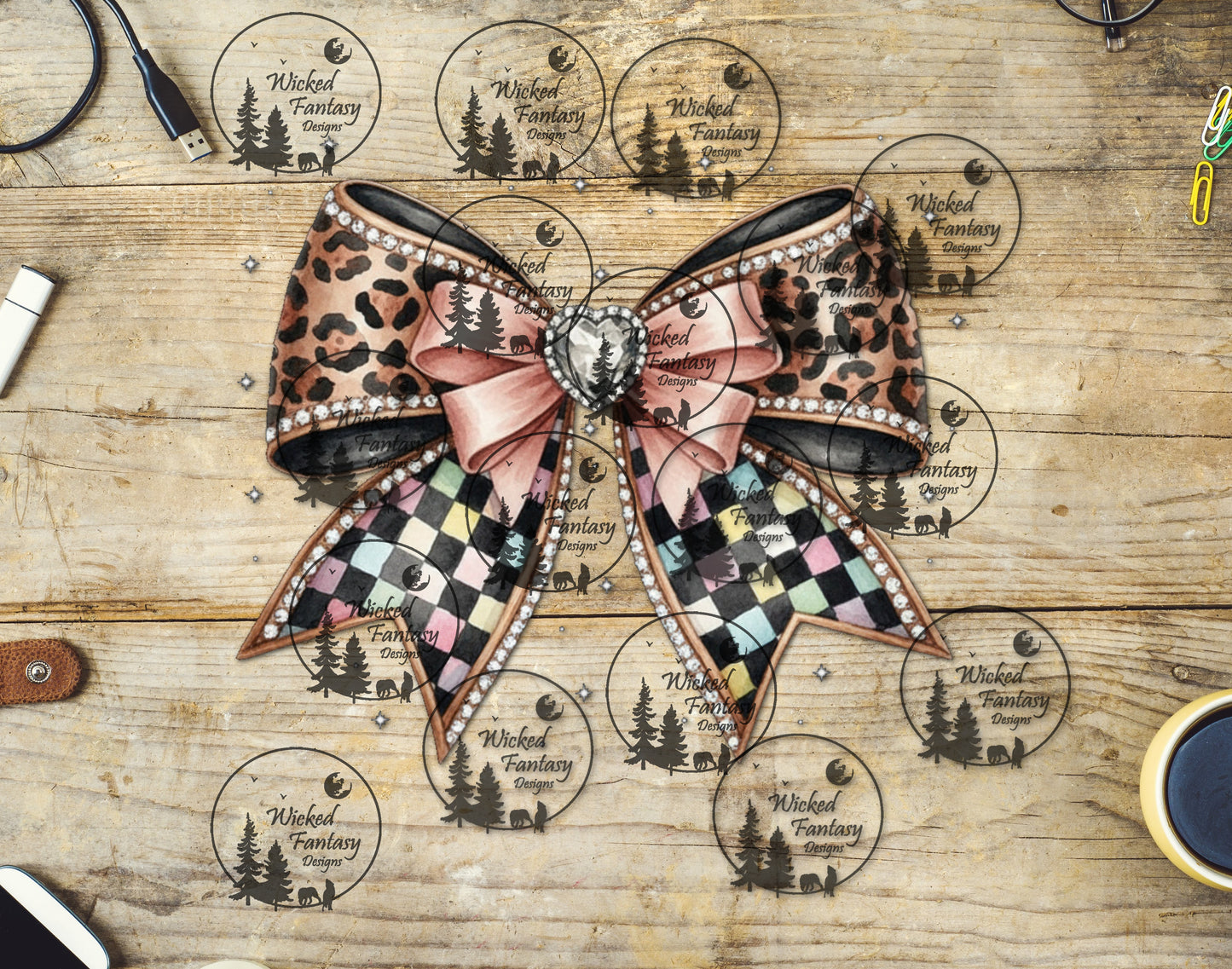 UVDTF Leopard Luxe Bow