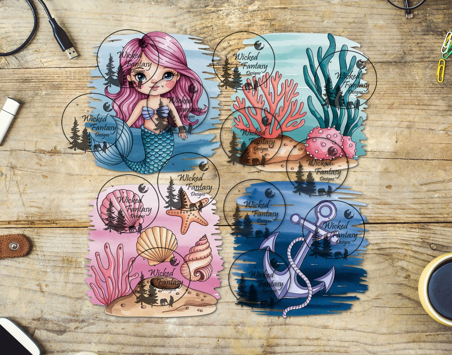 UVDTF Mermaid Brushstrokes